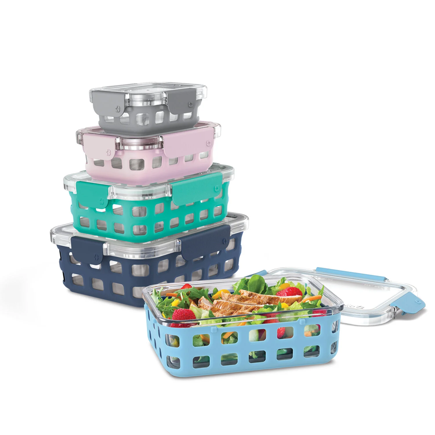 Ello Duraglass? Multi Pack Meal Prep Containers, Set of 5