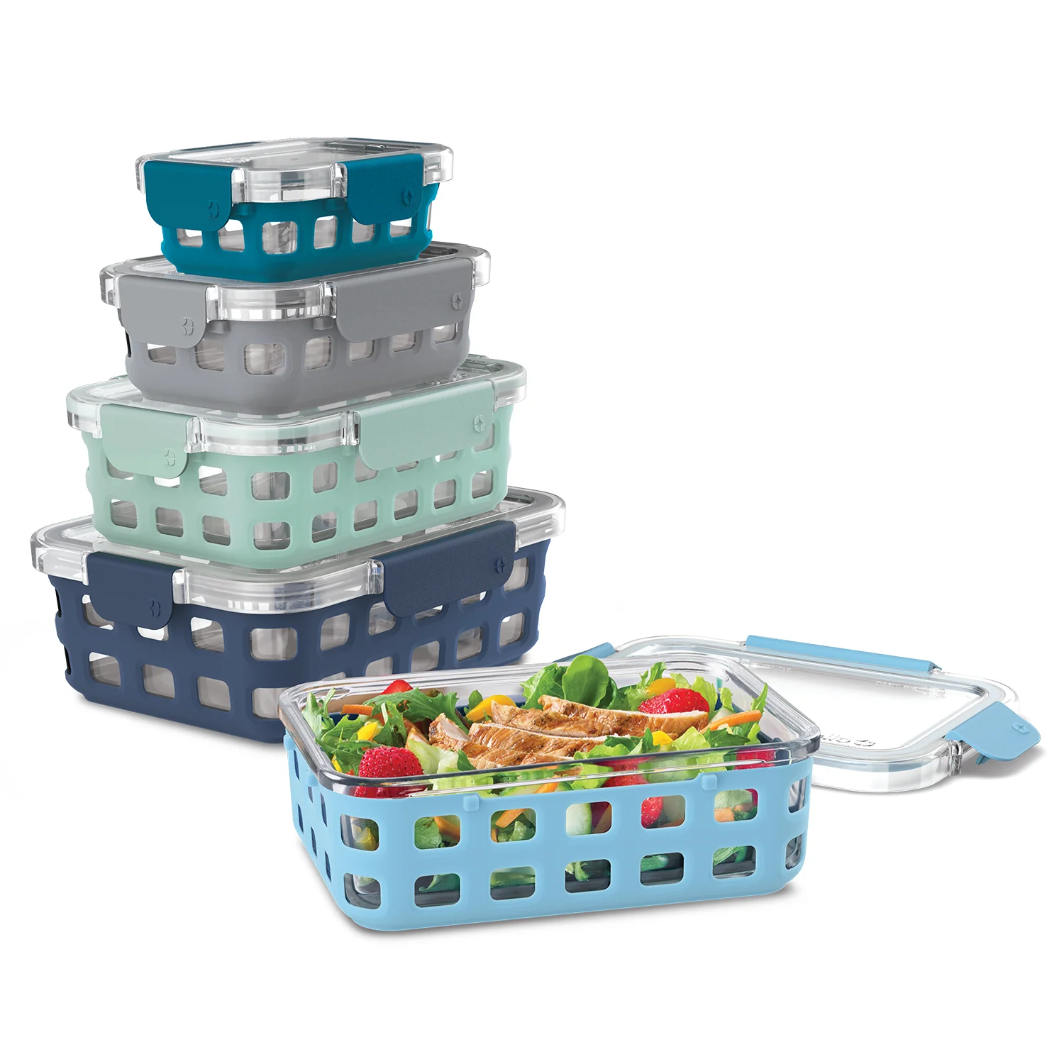 Ello Duraglass? Multi Pack Meal Prep Containers, Set of 5 4 Ello Duraglass? Multi Pack Meal Prep Containers, Set of 5