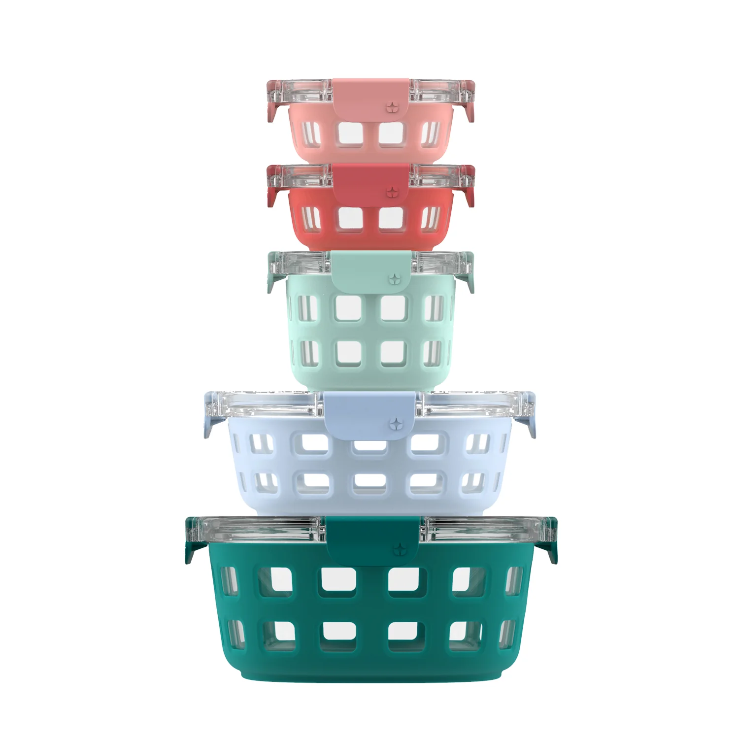 Ello Duraglass? Round Meal Prep Containers, Set of 5
