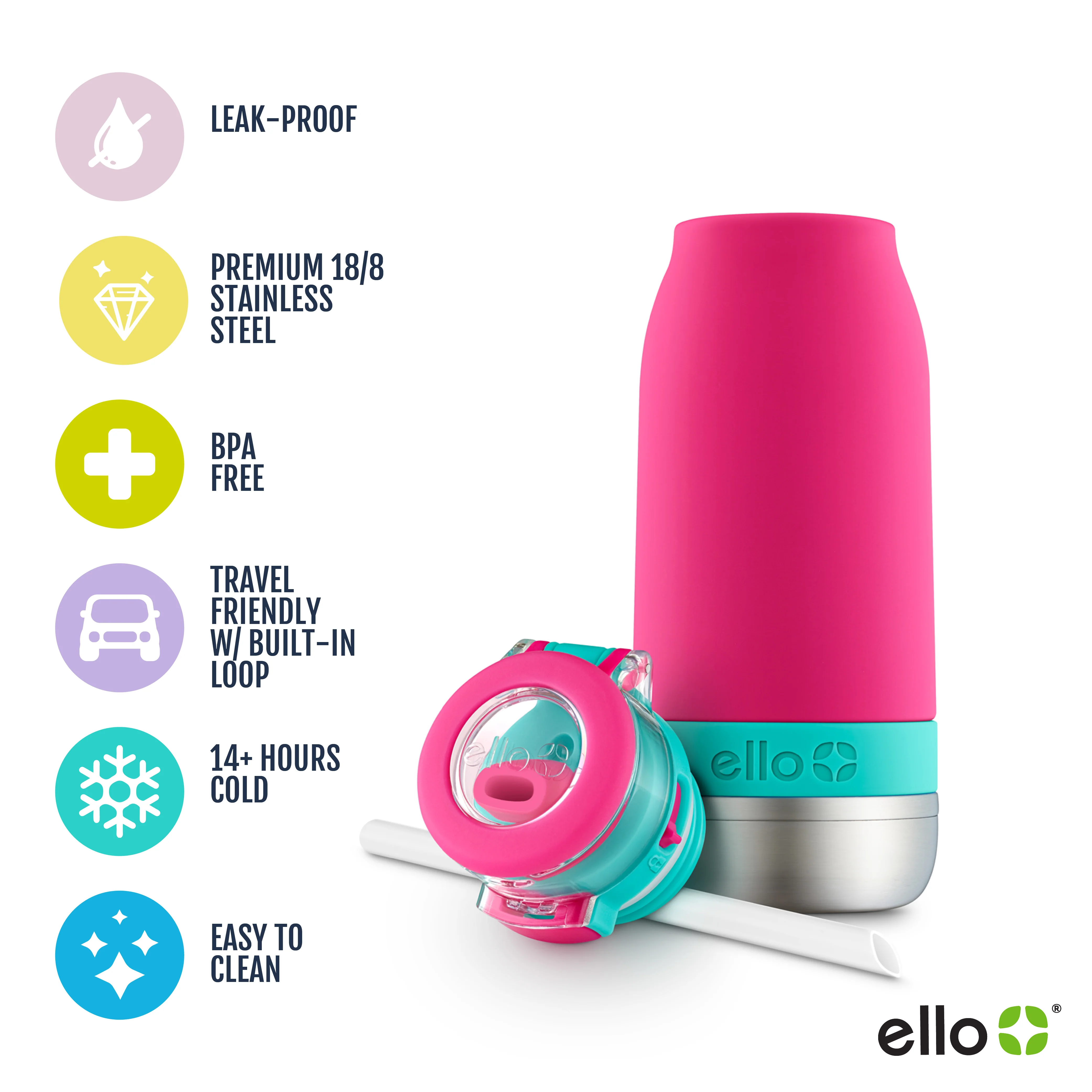 Emma 14oz Vacuum Insulated Stainless Water Bottle 15 Emma 14oz Vacuum Insulated Stainless Water Bottle
