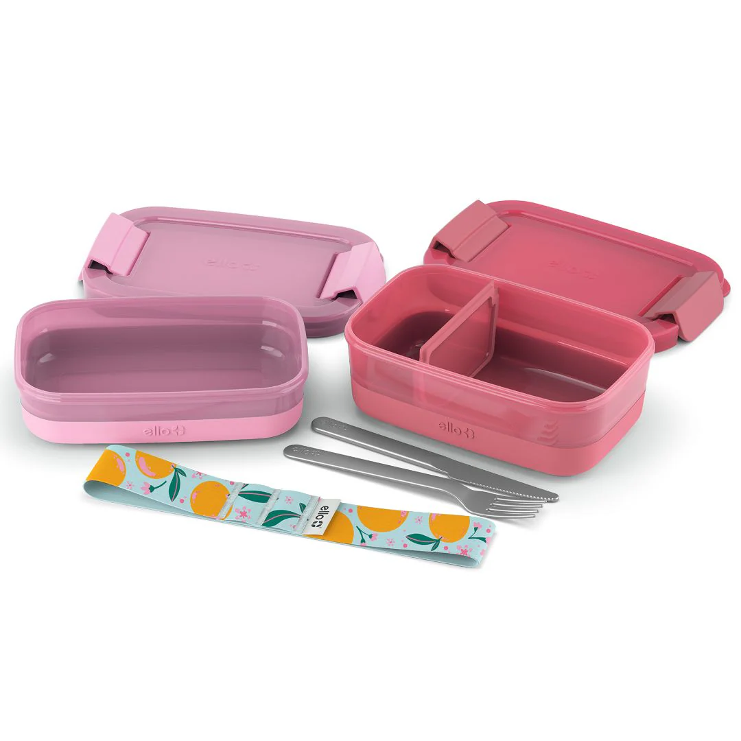 Lunch Bento Stack Plastic Food Storage Container, Set of 2