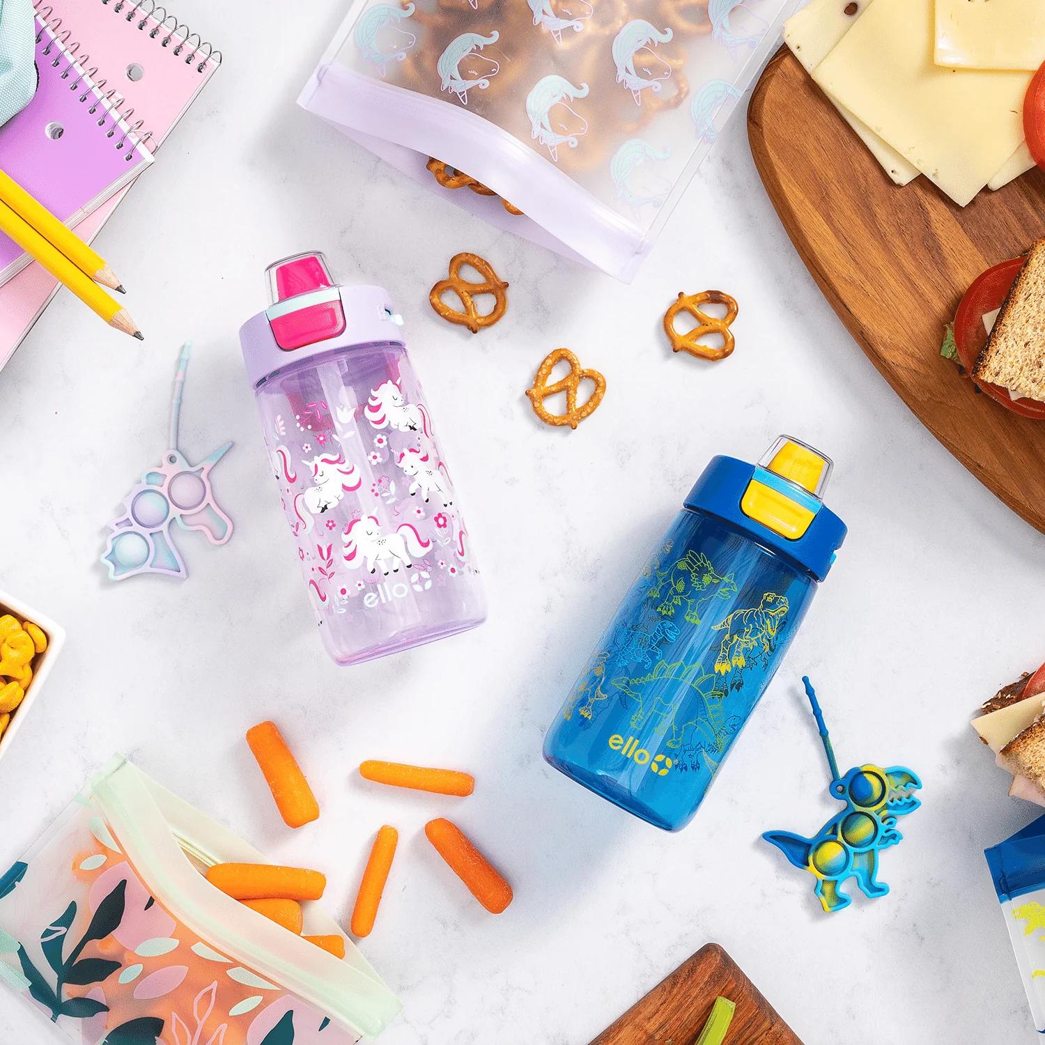 Colby Pop! 14oz Plastic Kids Water Bottle With Fidget Charm 6 Colby Pop! 14oz Plastic Kids Water Bottle With Fidget Charm