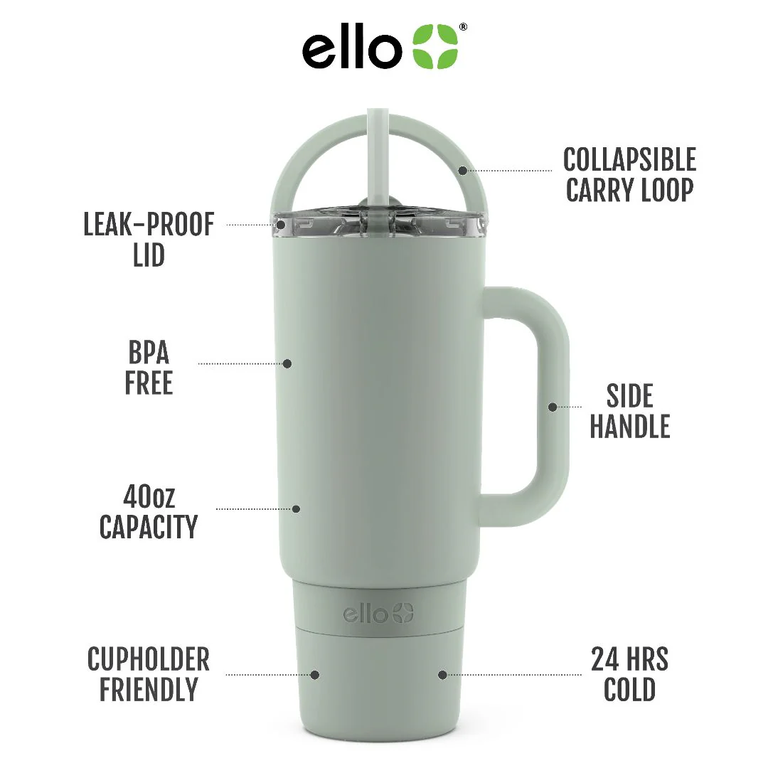 Port 40oz Stainless Steel Tumbler with Handle 34 Port 40oz Stainless Steel Tumbler with Handle