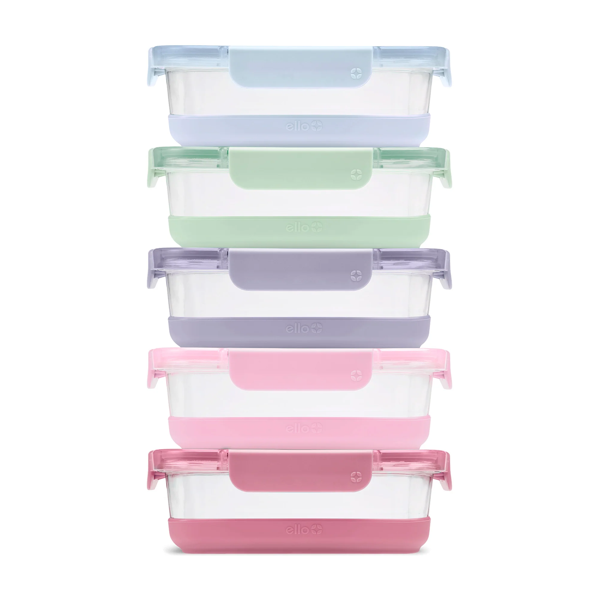 Ello Duraglass Refresh? Meal Prep Containers, Set of 5