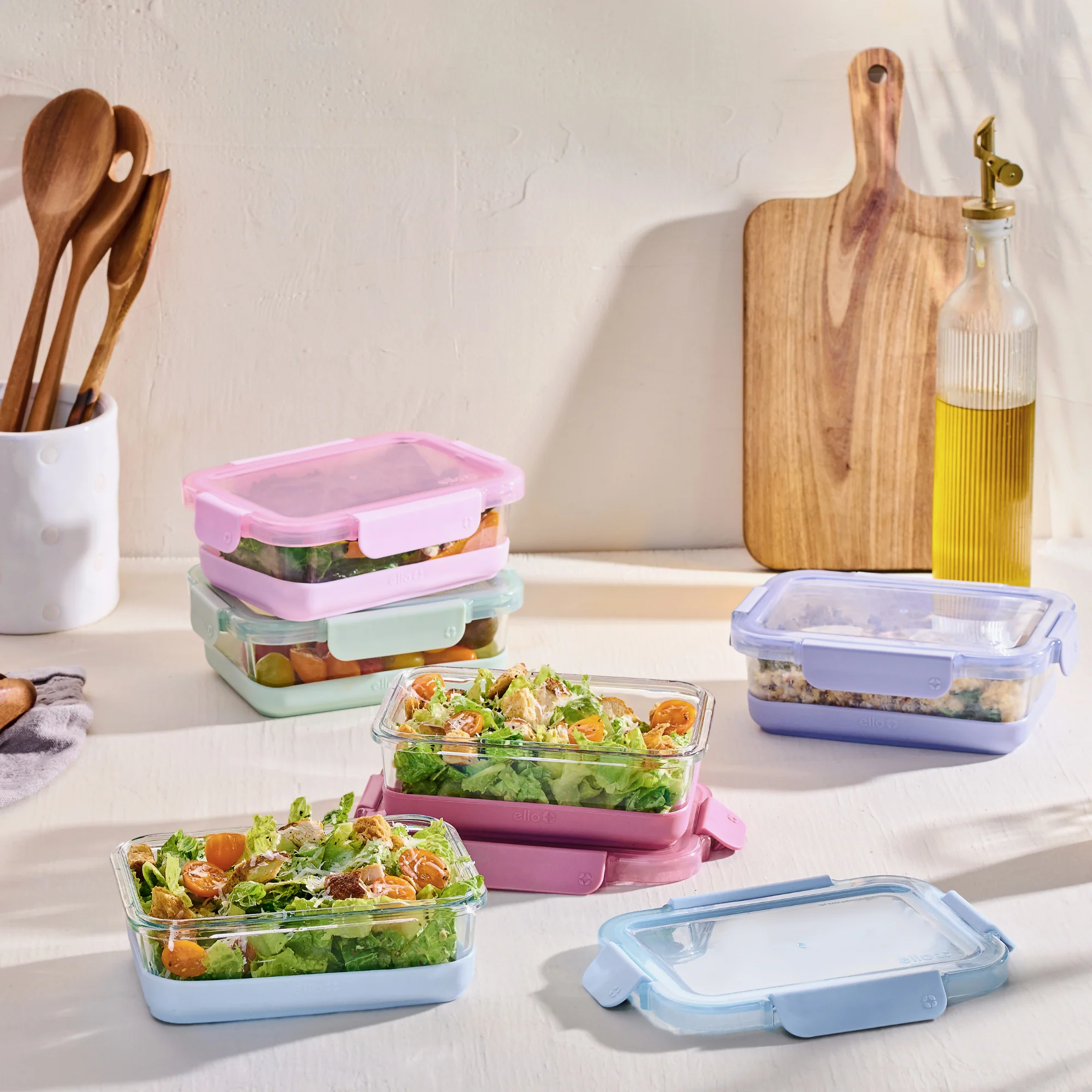Ello Duraglass Refresh? Meal Prep Containers, Set of 5
