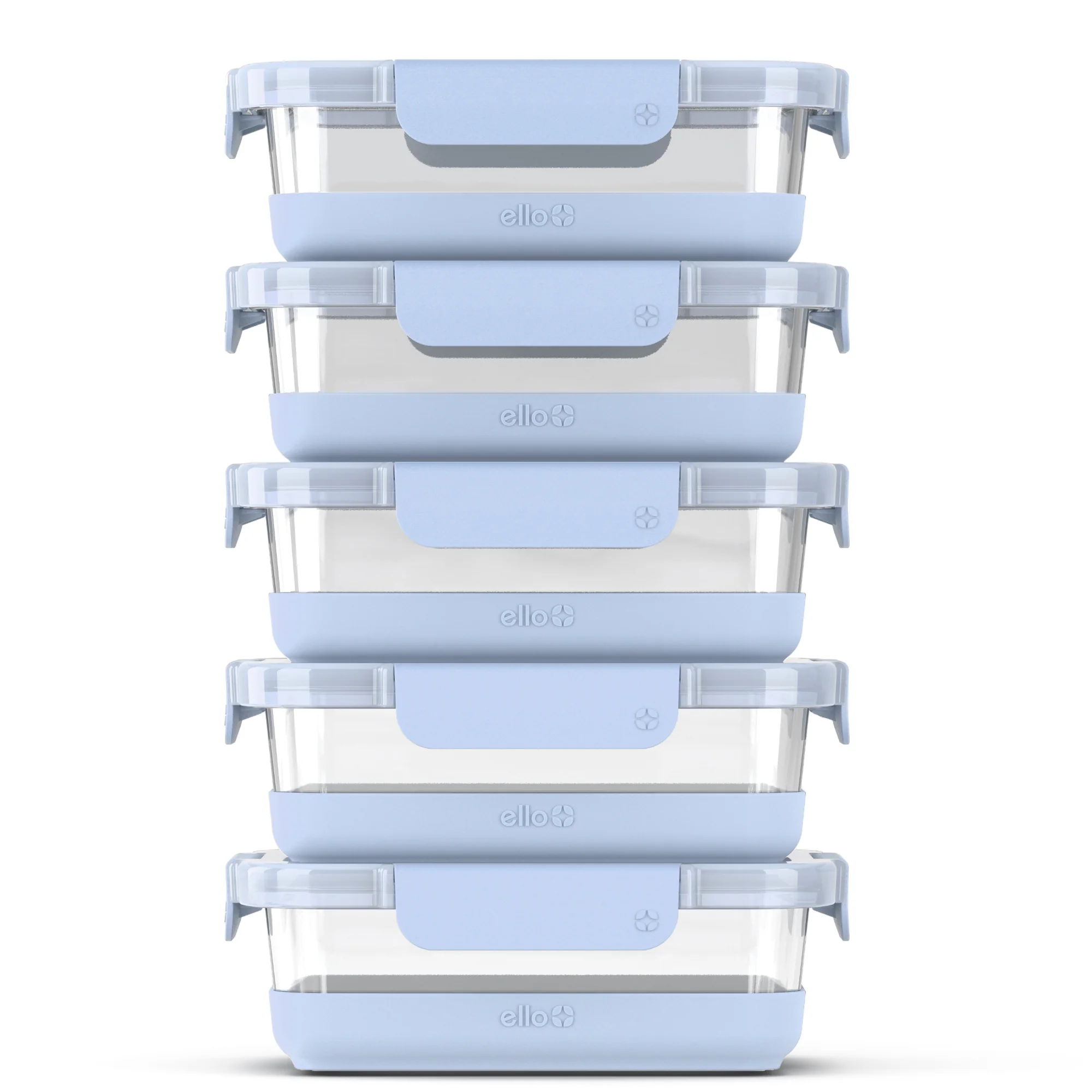 Ello Duraglass Refresh? Meal Prep Containers, Set of 5 6 Ello Duraglass Refresh? Meal Prep Containers, Set of 5