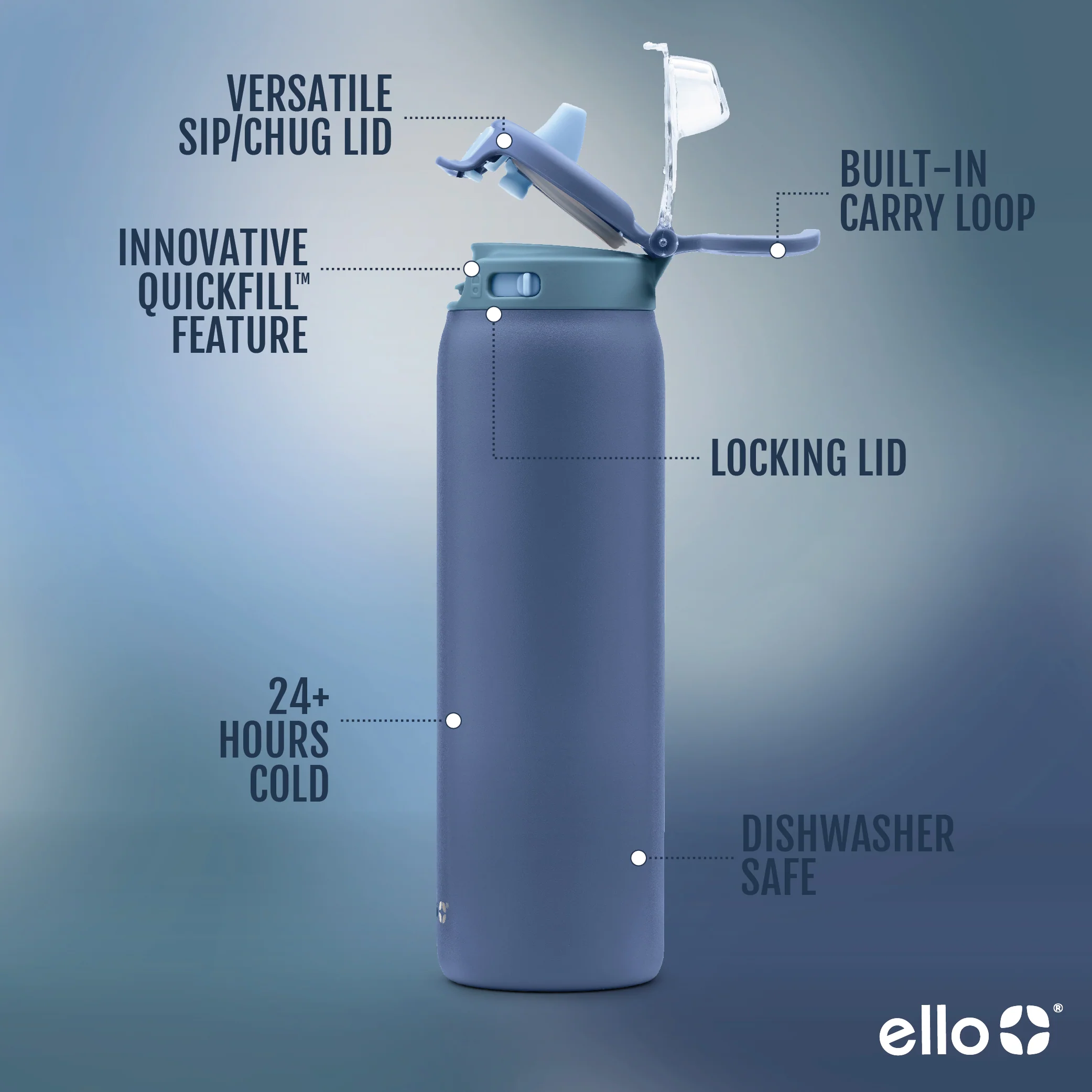 Pop & Fill Stainless Steel Water Bottle 97 Pop & Fill Stainless Steel Water Bottle