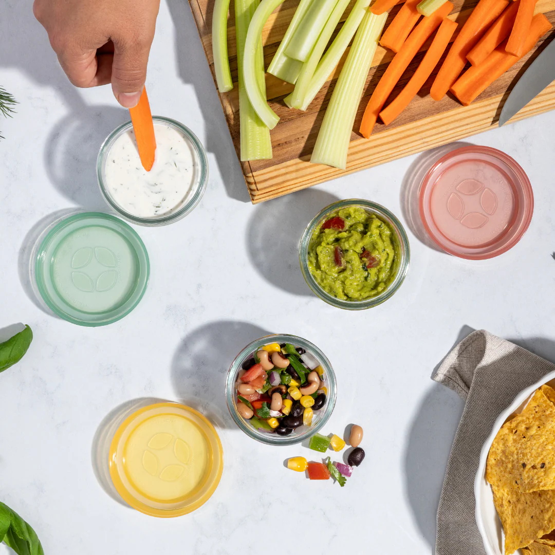 Color Lock? Glass Condiment Container Set