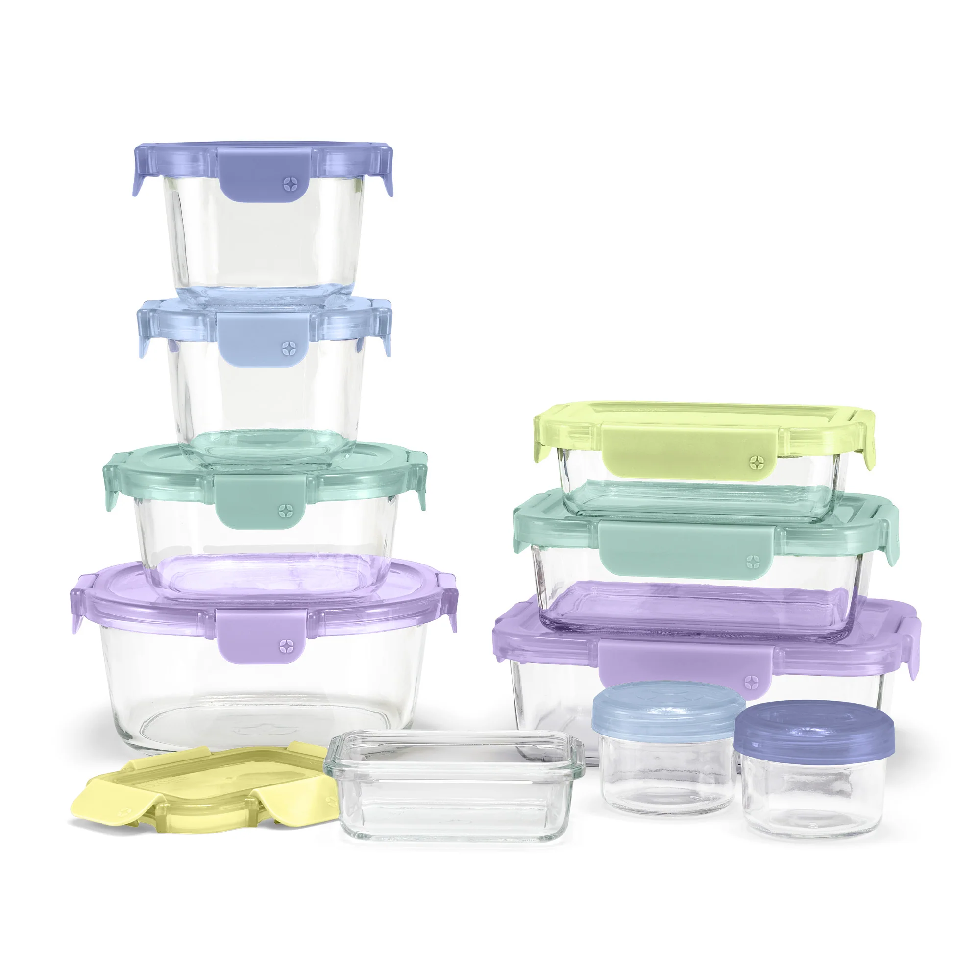 Color Lock? Glass 20pc Mixed Meal Prep Set