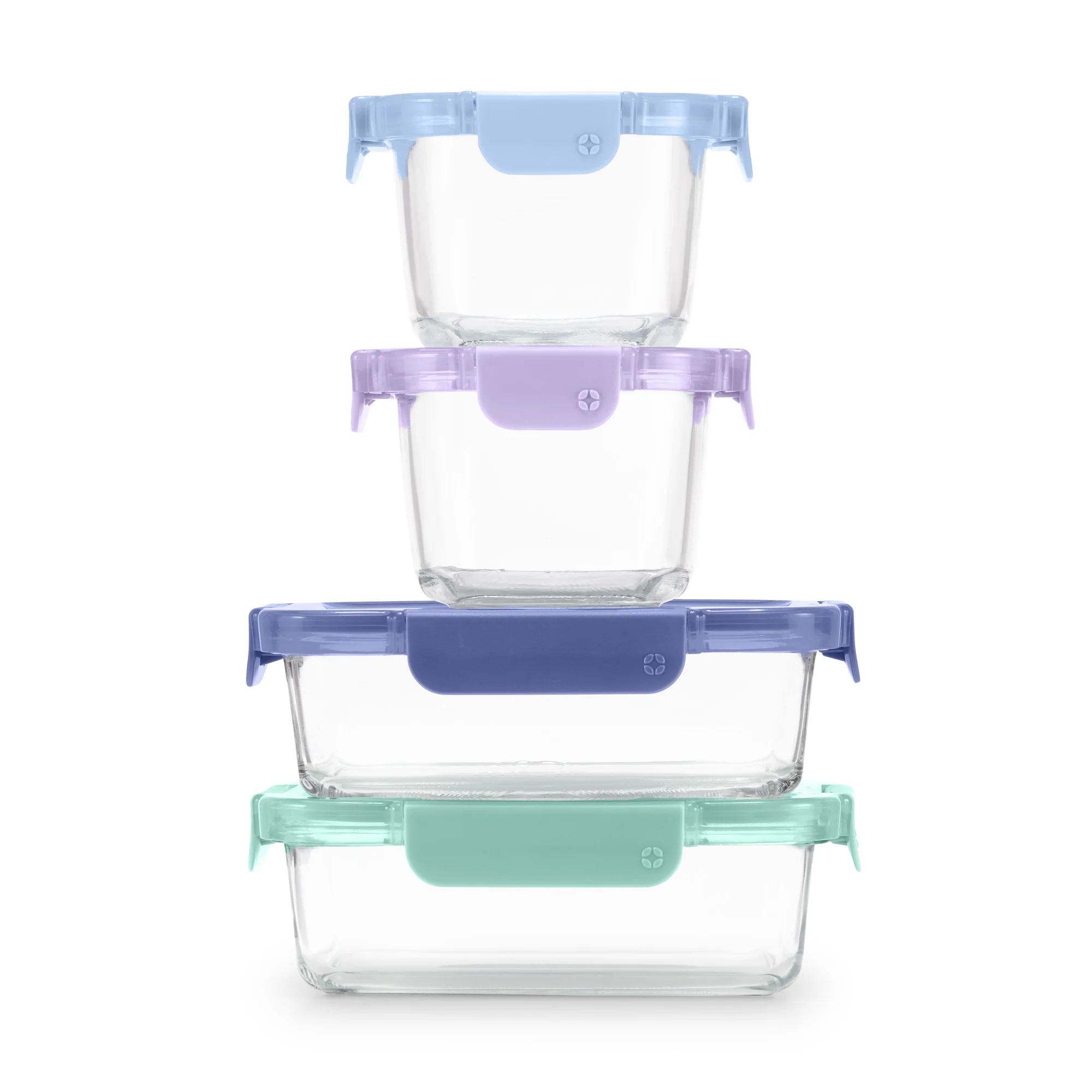 Color Lock? Glass 8pc Mixed Meal Prep Set